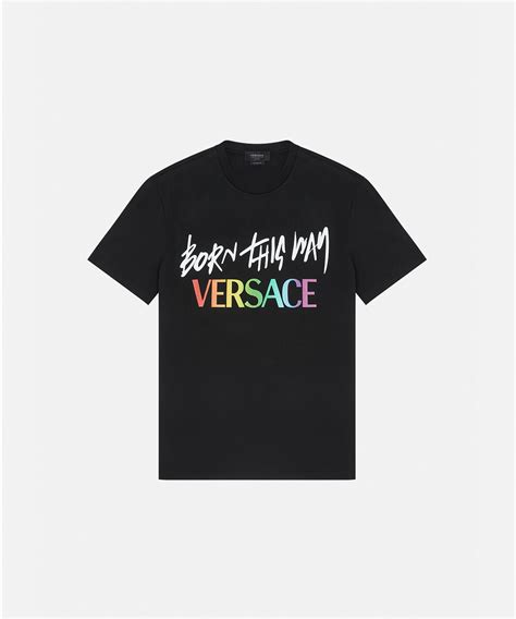 t shirt born this way versace|VERSACE US .